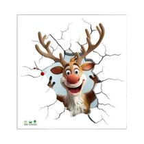 Adesivo De Vinil 3D Papai Noel Que Passa Através Da Parede, Removível, Para Decoração Natalina De