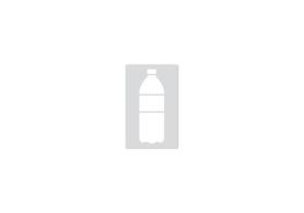 Adesivo de vinil minimalista para garrafa plástica, branco