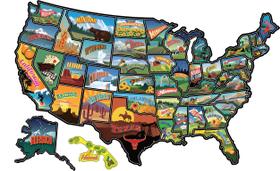 Adesivo de vinil RV State Travel USA Map à prova d'água para janela Adesivo de vinil RV State Travel USA Map à prova d'água para janela