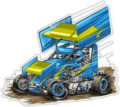 Adesivo de Vinil Sprint Car Racing 5 x 4,5" Adesivo de Vinil Sprint Car Racing 5 x 4,5"