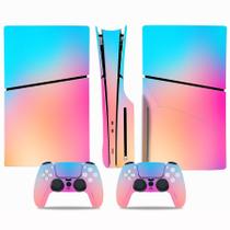 Adesivo de Vinil SYGTOYUE para PS5 Slim Azul Rosa Adesivo de Vinil SYGTOYUE para PS5 Slim Azul Rosa