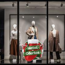 Adesivo de Vitrine Natalina Natal Ofertas Sapato Vermelho Adesivo de Vitrine Natalina Natal Ofertas Sapato Vermelho