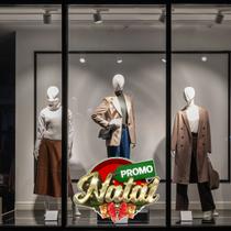 Adesivo de Vitrine Natalina Promo de Natal Adesivo de Vitrine Natalina Promo de Natal