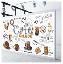 Adesivo Decoração Cafeteria Café Gelado Coffee Padaria Lanchonete S298