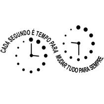 Adesivo Decoração Casa Sala Relógio De Parede Luxo - Grande