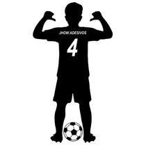 Adesivo Decoração Quarto Porta Jogador Futebol Nome e Número
