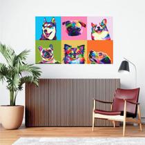 Adesivo Decorativo Autocolante Painel Cães Color Pet 50X90Cm