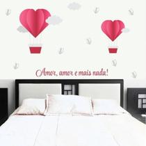 Adesivo Decorativo Balão Coração Quarto Casal Frase Amor