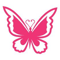 Adesivo decorativo borboleta 6 unidades carro moto geladeira box parede Cor:Rosa