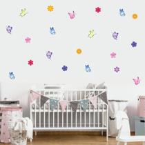 Adesivo Decorativo Borboletas e flores