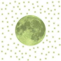 Adesivo Decorativo Brilha No Escuro Lua E Estrelas Decoração Adesivo Decorativo Brilha No Escuro Lua E Estrelas Decoração