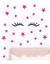 Adesivo Decorativo Cílios Sleep E Kit Estrelas Dois Tamanhos Adesivo Decorativo Cílios Sleep E Kit Estrelas Dois Tamanhos
