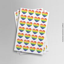 Adesivo Decorativo Coração Arco-íris LGBT Adesivo Decorativo Coração Arco-íris LGBT