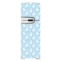 Adesivo Decorativo de Geladeira - Lhama Baby Azul - 117gel