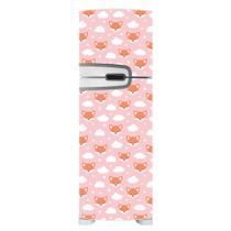 Adesivo Decorativo de Geladeira - Raposas - Infantil - Rosa - 295gel