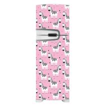 Adesivo Decorativo de Geladeira - Zebras - Infantil - Rosa - 307gel