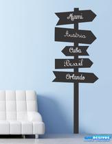Adesivo Decorativo de Lousa de Setas Para indicar Lugares