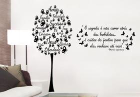 Adesivo Decorativo De Parede Árvore De Borboleta E Frases Adesivo Decorativo De Parede Árvore De Borboleta E Frases