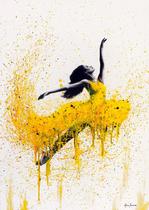 Adesivo Decorativo de Parede Bailarina Saltando para quarto Adesivo Decorativo de Parede Bailarina Saltando para quarto