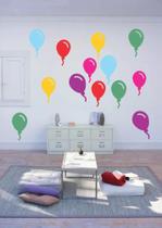 Adesivo Decorativo de Parede Balões Bubbles Bexigas Coloridas