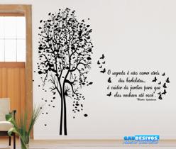 Adesivo Decorativo de Parede Combo Árvore com 2 metros e Frase com borboleta