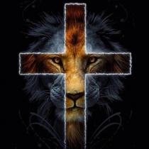 Adesivo Decorativo de Parede Cruz e Tigre Adesivo Decorativo de Parede Cruz e Tigre