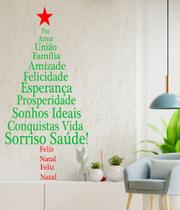 Adesivo Decorativo de Parede de Natal Palavras de Sabedoria Duas Cores