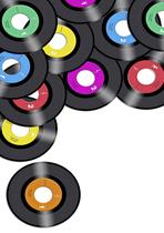 Adesivo Decorativo de Parede Desenho Disco de Vinil