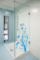 Adesivo Decorativo de parede Floral para box de banheiro Adesivo Decorativo de parede Floral para box de banheiro