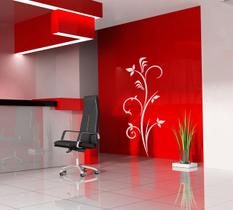 Adesivo Decorativo de Parede Floral planta para vidro Espelho Adesivo Decorativo de Parede Floral planta para vidro Espelho