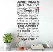 Adesivo Decorativo De Parede Frase Ame Mais Ore Mais Amigos - Papeldepare.De