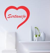 Adesivo Decorativo De Parede Frase Amor Sertanejo E Coração