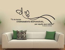 Adesivo Decorativo De Parede Frase Borboleta Com Rastro