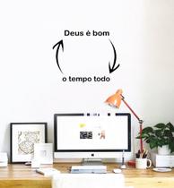 Adesivo Decorativo de Parede Frase Deus e Bom o Tempo Todo Adesivo Decorativo de Parede Frase Deus e Bom o Tempo Todo