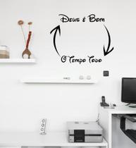 Adesivo Decorativo de Parede Frase Deus e Bom o tempo todo Adesivo Decorativo de Parede Frase Deus e Bom o tempo todo
