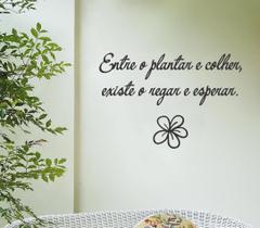 Adesivo Decorativo de Parede Frase Entre o Plantar e Colher. Adesivo Decorativo de Parede Frase Entre o Plantar e Colher.