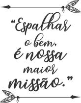 Adesivo Decorativo de Parede Frase Espalhar o Bem para sala
