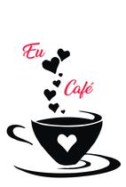 Adesivo Decorativo de Parede Frase Eu Amo Café Adesivo Decorativo de Parede Frase Eu Amo Café