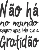Adesivo Decorativo de Parede Frase Exagero Mais Gratidão Adesivo Decorativo de Parede Frase Exagero Mais Gratidão