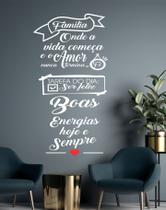 Adesivo Decorativo de Parede Frase Família tarefa do dia Adesivo Decorativo de Parede Frase Família tarefa do dia