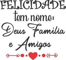 Adesivo Decorativo de Parede Frase Felicidade Adesivo Decorativo de Parede Frase Felicidade