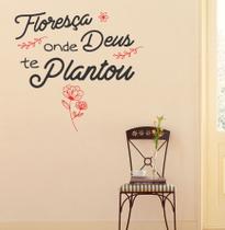 Adesivo Decorativo de Parede Frase Floresça. Duas Cores Adesivo Decorativo de Parede Frase Floresça. Duas Cores