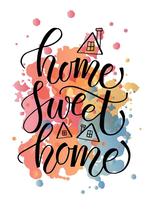 Adesivo Decorativo de Parede Frase Home Sweet Home Adesivo Decorativo de Parede Frase Home Sweet Home