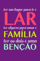 Adesivo Decorativo de Parede Frase Lar, Família, Benção Adesivo Decorativo de Parede Frase Lar, Família, Benção