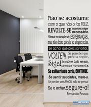 Adesivo Decorativo de Parede Frase Não Se Acostume palavras de incentivo Adesivo Decorativo de Parede Frase Não Se Acostume palavras de incentivo
