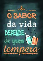 Adesivo Decorativo de Parede Frase O Sabor da Vida Adesivo Decorativo de Parede Frase O Sabor da Vida