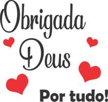 Adesivo Decorativo de Parede Frase Obrigada Deus Adesivo Decorativo de Parede Frase Obrigada Deus