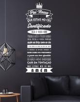 Adesivo Decorativo de Parede Frase Oração Pai Nosso Amém