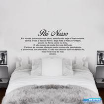 Adesivo Decorativo de Parede Frase Oração Pai Nosso grande