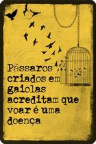 Adesivo Decorativo de Parede Frase Pássaros Adesivo Decorativo de Parede Frase Pássaros